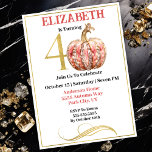 Invitation Glamor Bijoux Citrouille 40e anniversaire<br><div class="desc">Citrouille Bijoux Glamor 40e Anniversaire Invitation Pour Femmes. Il Est Facile De Changer L'Exemple De Texte En Vous Propre En Cliquant Sur Personnaliser. Cliquez Sur Personnaliser/Modifier Avec L'Outil De Création Pour Modifier Le Type De Police, La Couleur De Police, La Taille De Police, Ou Pour Modifier/Supprimer/Ajouter Du Texte Ou Des...</div>