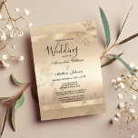 Invitation Glamor Champagne Gold Luxe Floral Mariage<br><div class="desc">Une élégante parties scintillant dorée de champagne Faire-part de mariage florale de luxe glamour est parfait pour toute fille classe et sophistiquée. Cette parties scintillant dorée exquise et éblouissante au design central à double carré en or géométrique est parfaite pour l'événement tendance et élégant girly party. Customisez ce design avec...</div>