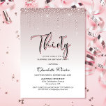 Invitation Glamorous Pink Diamonds Surprise 30th Birthday<br><div class="desc">Organize your surprise 30th birthday celebration and invite your friends and loved ones with this glamorous pink diamonds birthday party invitation.</div>