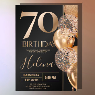 Invitation Glamour pour les 70 ans de Black Gold