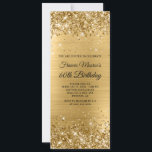 Invitation Glittery Gold Foil 60e anniversaire<br><div class="desc">Une invitation glamour à 60ème anniversaire pour elle pour l'impression ou le téléchargement numérique. Cette taille fonctionne avec beaucoup de téléphones. Faux parties scintillant brillante or contre un arrière - plan turquoise de feuille de métal brossé faux bleu. Customisez la calligraphie et les styles de police, la couleur et la...</div>