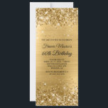 Invitation Glittery Gold Foil 60e anniversaire<br><div class="desc">Une invitation glamour à 60ème anniversaire pour elle pour l'impression ou le téléchargement numérique. Cette taille fonctionne avec beaucoup de téléphones. Faux parties scintillant brillante or contre un arrière - plan turquoise de feuille de métal brossé faux bleu. Customisez la calligraphie et les styles de police, la couleur et la...</div>