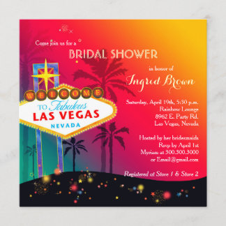 Invitation Glitzy Las Vegas Fête des mariées