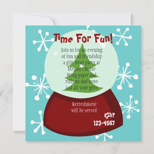 Invitation Globe des neiges (Devant)