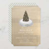 Globe des neiges de Noël Gold Holiday Open House
