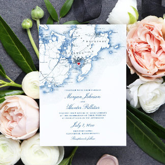 Invitation Gloucester MA Elegant Cape Ann Mariage