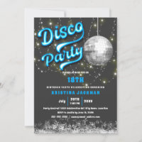 Invitation Disco de la fête d'anniversaire de danse de boule