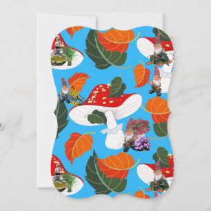 Invitation gnome de champignon