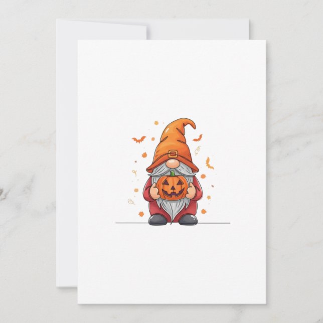 Invitation gnome halloween (Devant)