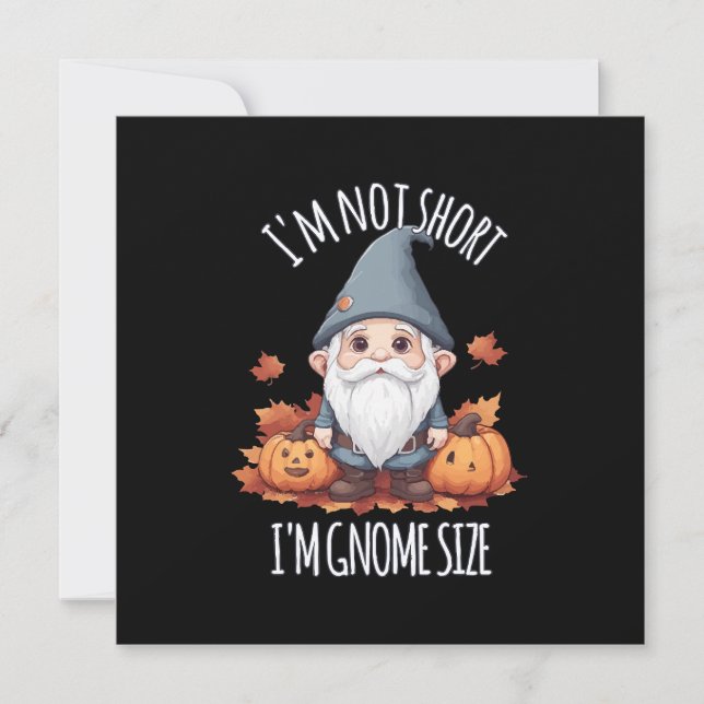 Invitation Gnome Mignon Fantaisiste en Automne (Devant)