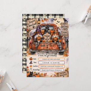 Invitation Gnomes effrayants de Halloween Célébration de coff