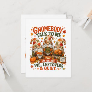 Invitation Gnomes Introvertis de l'Automne et de l'Action de