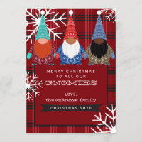 Gnomes Plaid Snowflake Illustration Noël