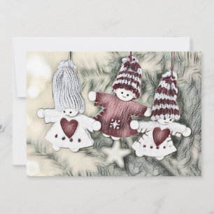 Invitation Gnomes vintage dans le dessin d'arbre de Noël