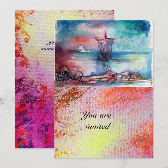 INVITATION GNOMON ET DAME DU LAC (Devant / Derrière)