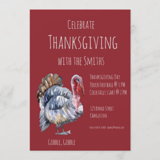 Invitation Gobble, Gobble, Fête de Thanksgiving