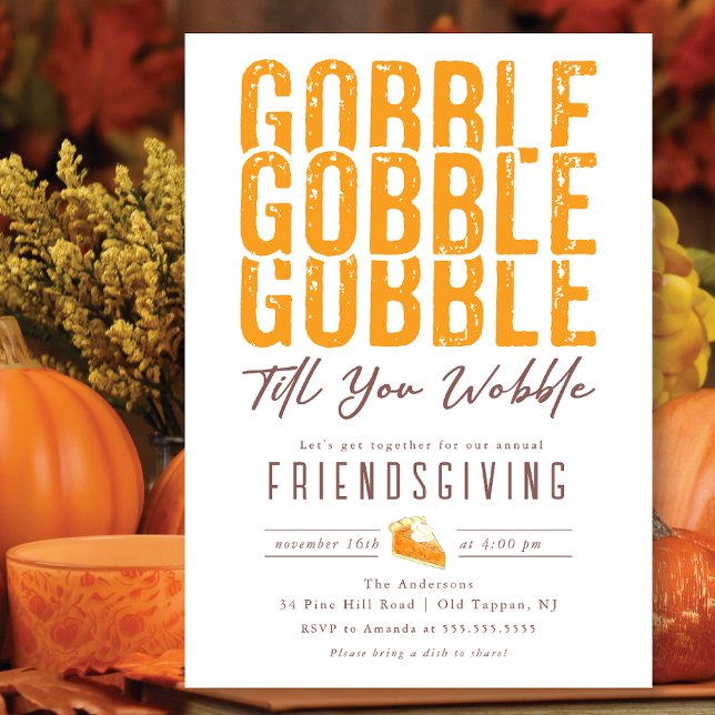 Invitation Gobble Gobble Thanksgiving Friedgiving (Créateur téléchargé)