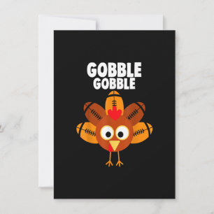 Invitation Gobble Gobble Turquie Thanksgiving Football