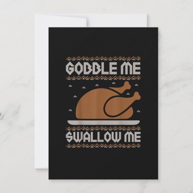 Invitation Gobble Me Swallow Me Thanksgiving Turquie Day 2022 (Devant)