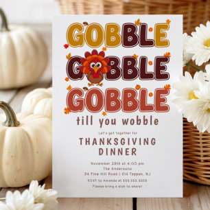 Invitation Gobble & Wobble Thanksgiving