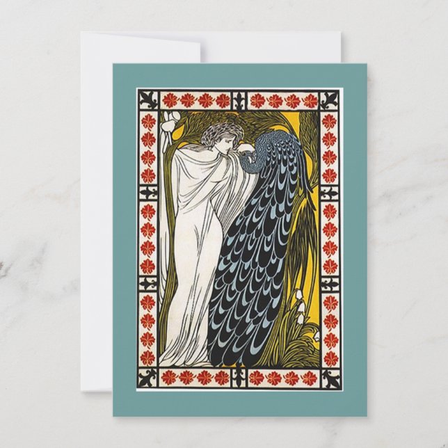 Invitation Goddess & Peacock Toga Party (Devant)