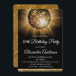Invitation Gold 30th Birthday Party Gold Disco Ball<br><div class="desc">Gold Trente Anniversaire Gold Disco Ball Party Invitation. L'Invitation Gold and Black 30th Birthday Party est parfaite pour une 30th Birthday Party moderne.</div>