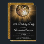 Invitation Gold 30th Birthday Party Gold Disco Ball<br><div class="desc">Gold Trente Anniversaire Gold Disco Ball Party Invitation. L'Invitation Gold and Black 30th Birthday Party est parfaite pour une 30th Birthday Party moderne.</div>