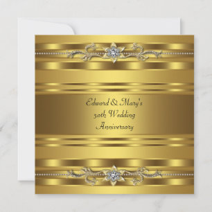 Invitation Gold 50th Mariage Anniversary Party