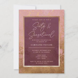 Invitation Gold 60th Birthday Party