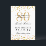 Invitation Gold 80th Birthday Party Date de sauvegarde Confet<br><div class="desc">Elégant design "80th Birthday Party" avec faux confetti de parties scintillant et texte de détails. Facile à utiliser et facile à personnaliser. Commandez aujourd'hui !</div>