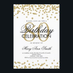Invitation Gold 80th Birthday Party Parties scintillant Confe<br><div class="desc">Elégant modèle d'invitation à la Parties scintillant Faux de 80e anniversaire Confetti Gold. Idéal pour les fêtes de 80e anniversaire et plus!</div>