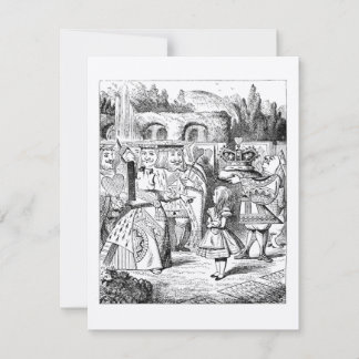 Invitation GOLD Alice au pays des merveilles Tea Party Annive