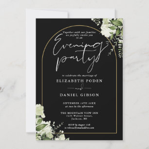 Invitation Gold Arc Floral Green Mariage soirée