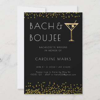 Invitation Gold Bach et Boujee Bachelorette