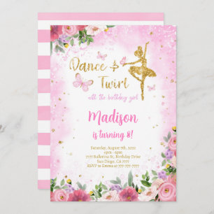 Invitation Gold Ballerina