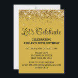 Invitation Gold Black Parties scintillant 30e anniversaire Fê<br><div class="desc">Gold Black Parties scintillant Invitation personnalisé, 30e invitation de fête d'anniversaire Trente, Fêtons digitaux N'Importe quel âge, Téléchargement instantané Quarante cinquante soixante, Personnalisé 21e 40e 50e 60e, Élégant Jalon modèle Sweet 16, Personnalisé 18e Glam Golden Confetti, Calligraphie adulte Design moderne, Chic tendance simple pour elle, Bling 16ème quinceanera 15ème célébration...</div>