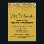 Invitation Gold Black Parties scintillant 30e anniversaire Fê<br><div class="desc">Gold Black Parties scintillant Invitation personnalisé, 30e invitation de fête d'anniversaire Trente, Fêtons digitaux N'Importe quel âge, Téléchargement instantané Quarante cinquante soixante, Personnalisé 21e 40e 50e 60e, Élégant Jalon modèle Sweet 16, Personnalisé 18e Glam Golden Confetti, Calligraphie adulte Design moderne, Chic tendance simple pour elle, Bling 16ème quinceanera 15ème célébration...</div>