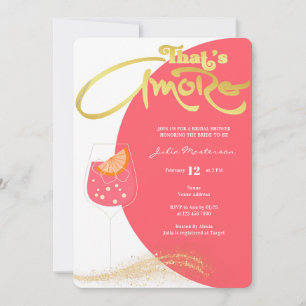 Invitation Gold # Blush Red C'est une fête de Fête des mariée