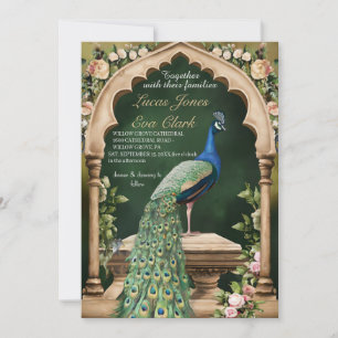 Invitation Gold Burgundy Mehendi Henna Mariage indien Invitat