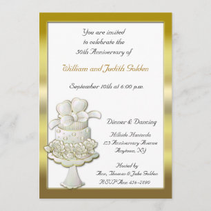 Invitation Gold Cake