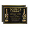 Gold Champagne Élégante Double Anniversaire