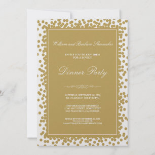 Invitation Gold Confetti