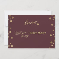 Gold Confetti Love Bourgogne Mariage Best Man