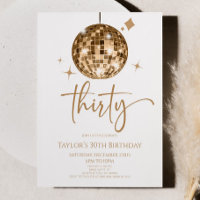 Gold Disco Ball Trente fête d'anniversaire