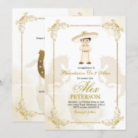 Gold et blanc Espagnol Mexicain Boy Charro