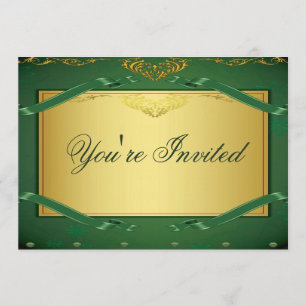 Invitation Gold et Green Party