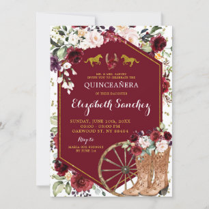 Invitation Gold et Rouge Bourgogne Occidentale Charra Quincea