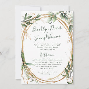 Invitation Gold Eucalyptus Elegant Détails Mariage de site We