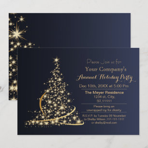 Invitation Gold Festive Corporate fête