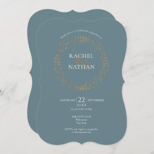 Invitation Gold Floral Garland